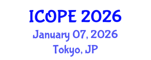 International Conference on Optics, Photonics and Electronics (ICOPE) January 07, 2026 - Tokyo, Japan