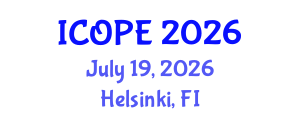 International Conference on Optics, Photonics and Electronics (ICOPE) July 19, 2026 - Helsinki, Finland