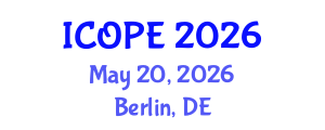 International Conference on Optics, Photonics and Electronics (ICOPE) May 20, 2026 - Berlin, Germany