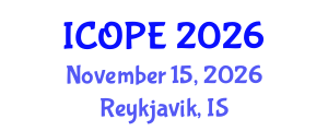 International Conference on Optics, Photonics and Electronics (ICOPE) November 15, 2026 - Reykjavik, Iceland International Conference on Optics, Photonics and Electronics (ICOPE) November 15, 2026 - Reykjavik, Iceland