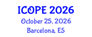 International Conference on Optics, Photonics and Electronics (ICOPE) October 25, 2026 - Barcelona, Spain