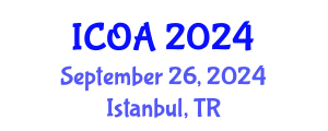 International Conference on Optimization Algorithms (ICOA) September 26, 2024 - Istanbul, Turkey