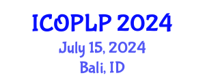 International Conference on Optoelectronics, Photonics and Laser Physics (ICOPLP) July 15, 2024 - Bali, Indonesia