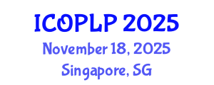 International Conference on Optoelectronics, Photonics and Laser Physics (ICOPLP) November 18, 2025 - Singapore, Singapore