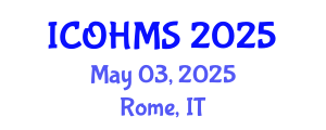International Conference on Oral Health and Maxillofacial Surgery (ICOHMS) May 03, 2025 - Rome, Italy