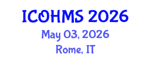 International Conference on Oral Health and Maxillofacial Surgery (ICOHMS) May 03, 2026 - Rome, Italy