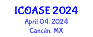 International Conference on Organic Agricultural Sciences and Engineering (ICOASE) April 04, 2024 - Cancún, Mexico