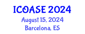 International Conference on Organic Agricultural Sciences and Engineering (ICOASE) August 15, 2024 - Barcelona, Spain