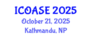 International Conference on Organic Agricultural Sciences and Engineering (ICOASE) October 21, 2025 - Kathmandu, Nepal