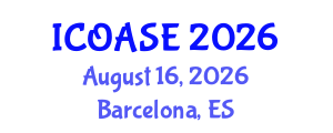 International Conference on Organic Agricultural Sciences and Engineering (ICOASE) August 16, 2026 - Barcelona, Spain