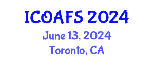 International Conference on Organic Agriculture and Farming Systems (ICOAFS) June 13, 2024 - Toronto, Canada