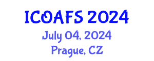 International Conference on Organic Agriculture and Food Security (ICOAFS) July 04, 2024 - Prague, Czechia