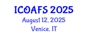 International Conference on Organic Agriculture and Food Security (ICOAFS) August 12, 2025 - Venice, Italy