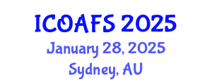 International Conference on Organic Agriculture and Food Security (ICOAFS) January 28, 2025 - Sydney, Australia