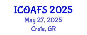 International Conference on Organic Agriculture and Food Security (ICOAFS) May 27, 2025 - Crete, Greece