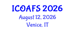 International Conference on Organic Agriculture and Food Security (ICOAFS) August 12, 2026 - Venice, Italy