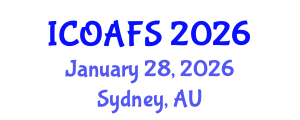 International Conference on Organic Agriculture and Food Security (ICOAFS) January 28, 2026 - Sydney, Australia