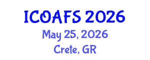 International Conference on Organic Agriculture and Food Security (ICOAFS) May 25, 2026 - Crete, Greece International Conference on Organic Agriculture and Food Security (ICOAFS) May 25, 2026 - Crete, Greece