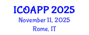 International Conference on Organic Agriculture and Plant Protection (ICOAPP) November 11, 2025 - Rome, Italy