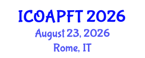 International Conference on Organic Agriculture and Poultry Farming Technologies (ICOAPFT) August 23, 2026 - Rome, Italy