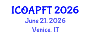 International Conference on Organic Agriculture and Poultry Farming Technologies (ICOAPFT) June 21, 2026 - Venice, Italy