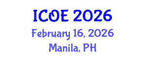 International Conference on Organic Electronics (ICOE) February 16, 2026 - Manila, Philippines International Conference on Organic Electronics (ICOE) February 16, 2026 - Manila, Philippines