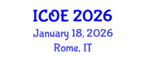 International Conference on Organic Electronics (ICOE) January 18, 2026 - Rome, Italy