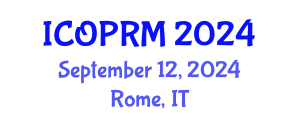 International Conference on Organizational Psychology and Research Methods (ICOPRM) September 12, 2024 - Rome, Italy