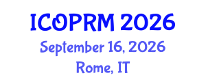 International Conference on Organizational Psychology and Research Methods (ICOPRM) September 16, 2026 - Rome, Italy