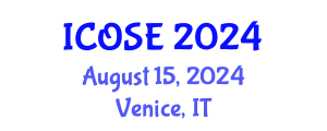 International Conference on Orthopaedics and Sports Engineering (ICOSE) August 15, 2024 - Venice, Italy