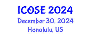 International Conference on Orthopaedics and Sports Engineering (ICOSE) December 30, 2024 - Honolulu, United States
