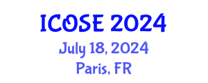International Conference on Orthopaedics and Sports Engineering (ICOSE) July 18, 2024 - Paris, France