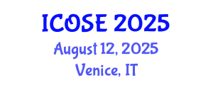 International Conference on Orthopaedics and Sports Engineering (ICOSE) August 12, 2025 - Venice, Italy