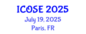 International Conference on Orthopaedics and Sports Engineering (ICOSE) July 19, 2025 - Paris, France