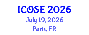 International Conference on Orthopaedics and Sports Engineering (ICOSE) July 19, 2026 - Paris, France