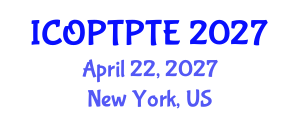 International Conference on Orthopedic Physical Therapy and Pressure Therapy Equipments (ICOPTPTE) April 22, 2027 - New York, United States International Conference on Orthopedic Physical Therapy and Pressure Therapy Equipments (ICOPTPTE) April 22, 2027 - New York, United States