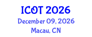 International Conference on Orthopedics and Traumatology (ICOT) December 09, 2026 - Macau, China International Conference on Orthopedics and Traumatology (ICOT) December 09, 2026 - Macau, China