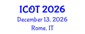International Conference on Orthopedics and Traumatology (ICOT) December 13, 2026 - Rome, Italy International Conference on Orthopedics and Traumatology (ICOT) December 13, 2026 - Rome, Italy