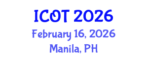 International Conference on Orthopedics and Traumatology (ICOT) February 16, 2026 - Manila, Philippines International Conference on Orthopedics and Traumatology (ICOT) February 16, 2026 - Manila, Philippines