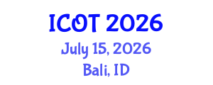 International Conference on Orthopedics and Traumatology (ICOT) July 15, 2026 - Bali, Indonesia International Conference on Orthopedics and Traumatology (ICOT) July 15, 2026 - Bali, Indonesia