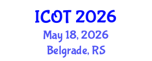 International Conference on Orthopedics and Traumatology (ICOT) May 18, 2026 - Belgrade, Serbia International Conference on Orthopedics and Traumatology (ICOT) May 18, 2026 - Belgrade, Serbia