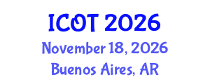 International Conference on Orthopedics and Traumatology (ICOT) November 18, 2026 - Buenos Aires, Argentina International Conference on Orthopedics and Traumatology (ICOT) November 18, 2026 - Buenos Aires, Argentina