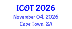 International Conference on Orthopedics and Traumatology (ICOT) November 04, 2026 - Cape Town, South Africa International Conference on Orthopedics and Traumatology (ICOT) November 04, 2026 - Cape Town, South Africa