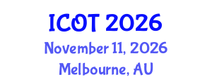 International Conference on Orthopedics and Traumatology (ICOT) November 11, 2026 - Melbourne, Australia International Conference on Orthopedics and Traumatology (ICOT) November 11, 2026 - Melbourne, Australia