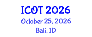 International Conference on Orthopedics and Traumatology (ICOT) October 25, 2026 - Bali, Indonesia International Conference on Orthopedics and Traumatology (ICOT) October 25, 2026 - Bali, Indonesia