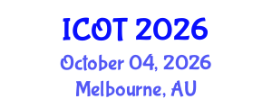 International Conference on Orthopedics and Traumatology (ICOT) October 04, 2026 - Melbourne, Australia International Conference on Orthopedics and Traumatology (ICOT) October 04, 2026 - Melbourne, Australia