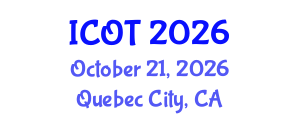 International Conference on Orthopedics and Traumatology (ICOT) October 21, 2026 - Quebec City, Canada International Conference on Orthopedics and Traumatology (ICOT) October 21, 2026 - Quebec City, Canada