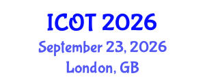 International Conference on Orthopedics and Traumatology (ICOT) September 23, 2026 - London, United Kingdom International Conference on Orthopedics and Traumatology (ICOT) September 23, 2026 - London, United Kingdom