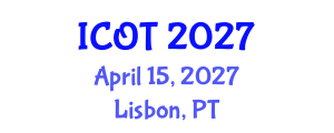 International Conference on Orthopedics and Traumatology (ICOT) April 15, 2027 - Lisbon, Portugal International Conference on Orthopedics and Traumatology (ICOT) April 15, 2027 - Lisbon, Portugal