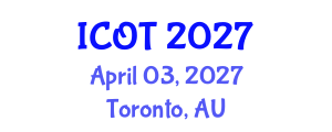 International Conference on Orthopedics and Traumatology (ICOT) April 03, 2027 - Toronto, Australia International Conference on Orthopedics and Traumatology (ICOT) April 03, 2027 - Toronto, Australia